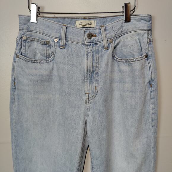 Madewell Sz 28 Perfect Vintage Jeans High Rise Tapered Denim Light Wash C2819 - Picture 2 of 9